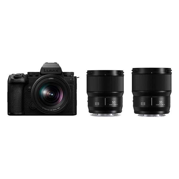 Panasonic Lumix S5 II X with 20-60mm, 50mm and 35mm Lens Kit