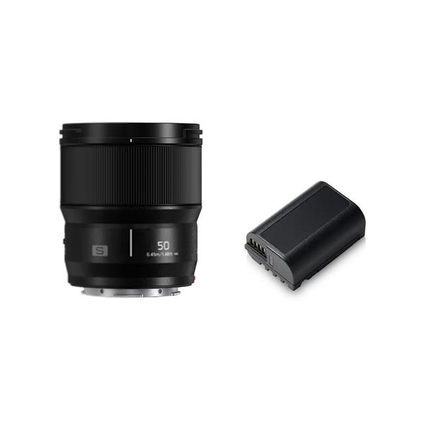 Panasonic Lumix S 50mm F1.8 Lens and DMW-BLK22E Battery Bundle