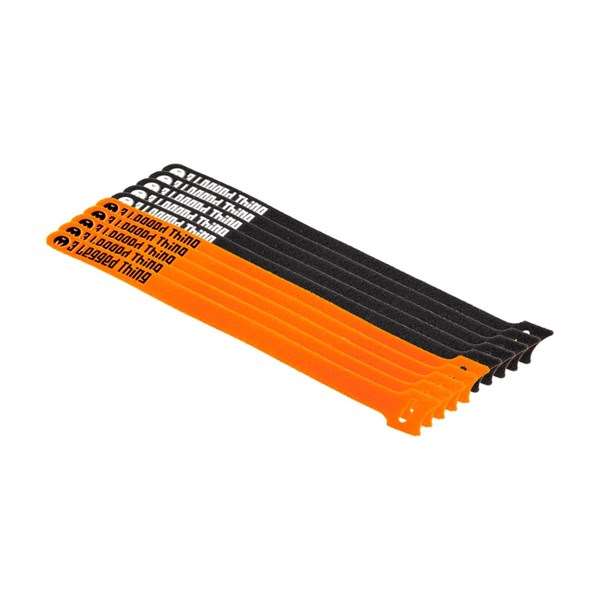 3 Legged Thing Reusable Cable Ties 10 Pack Orange and Black