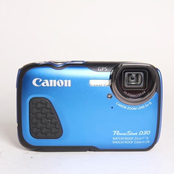 Used Canon PowerShot D30 Compact Camera - Blue