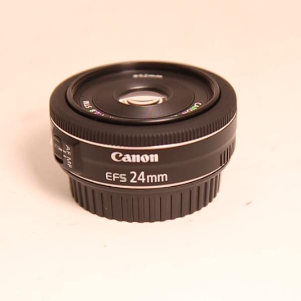 Used Canon EF-S 24mm f/2.8 STM Wide Angle Pancake Lens