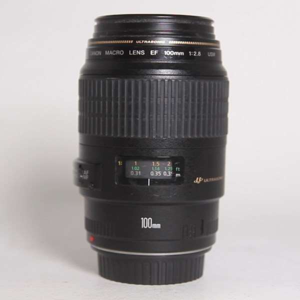 Used Canon EF 100mm f/2.8 USM Autofocus Macro Lens