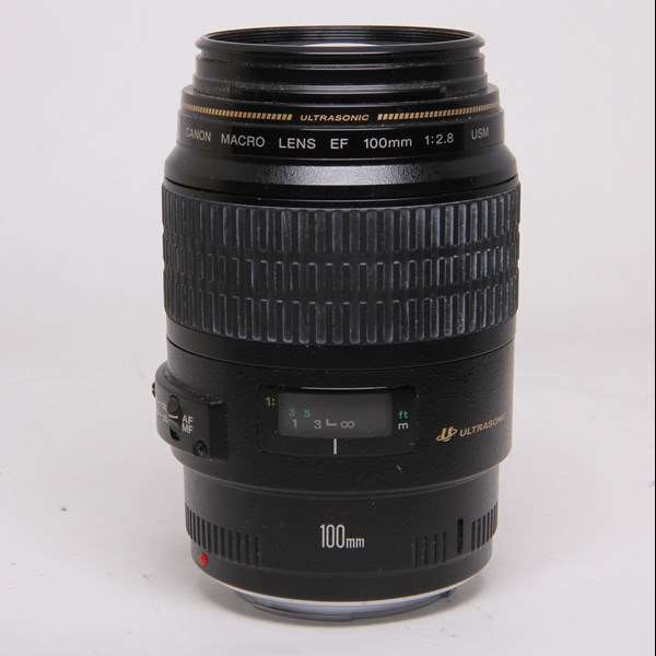 Used Canon EF 100mm f/2.8 USM Autofocus Macro Lens