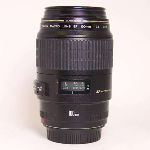 Used Canon EF 100mm f/2.8 USM Autofocus Macro Lens