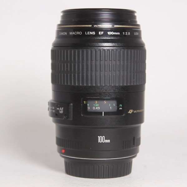 Used Canon EF 100mm f/2.8 USM Autofocus Macro Lens