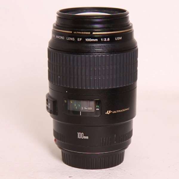 Used Canon EF 100mm f/2.8 USM Autofocus Macro Lens