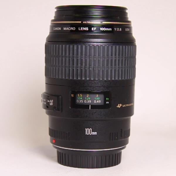 Used Canon EF 100mm f/2.8 USM Autofocus Macro Lens