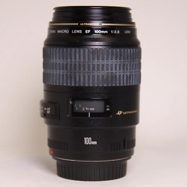 Used Canon EF 100mm f/2.8 USM Autofocus Macro Lens