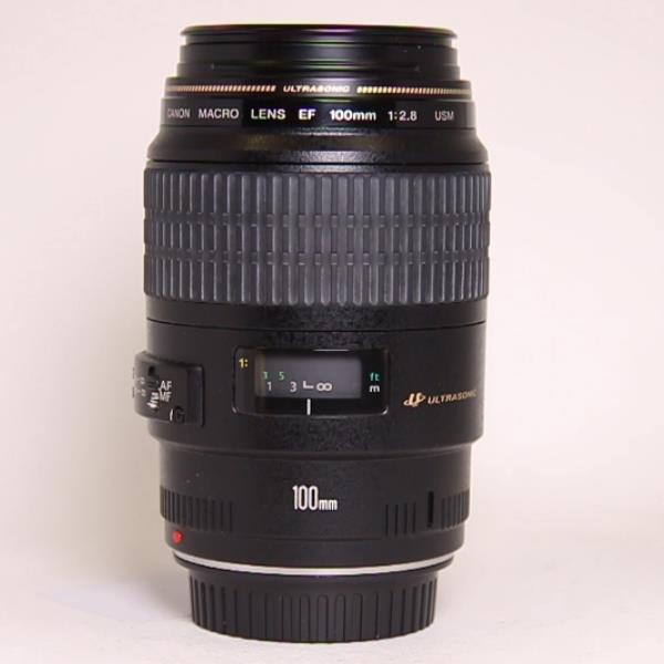 Used Canon EF 100mm f/2.8 USM Autofocus Macro Lens