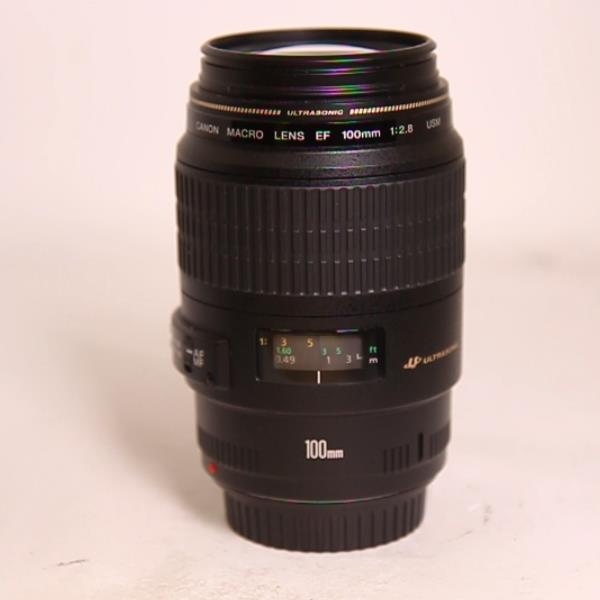 Used Canon EF 100mm f/2.8 USM Autofocus Macro Lens