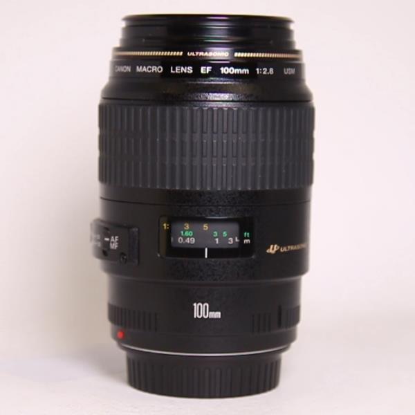 Used Canon EF 100mm f/2.8 USM Autofocus Macro Lens