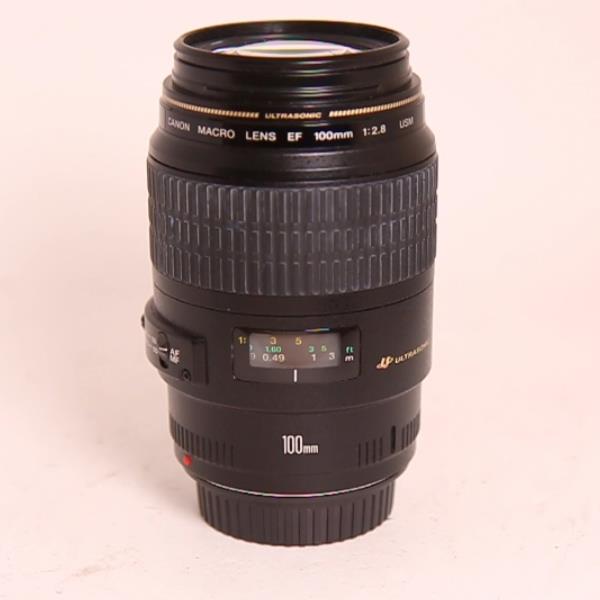 Used Canon EF 100mm f/2.8 USM Autofocus Macro Lens