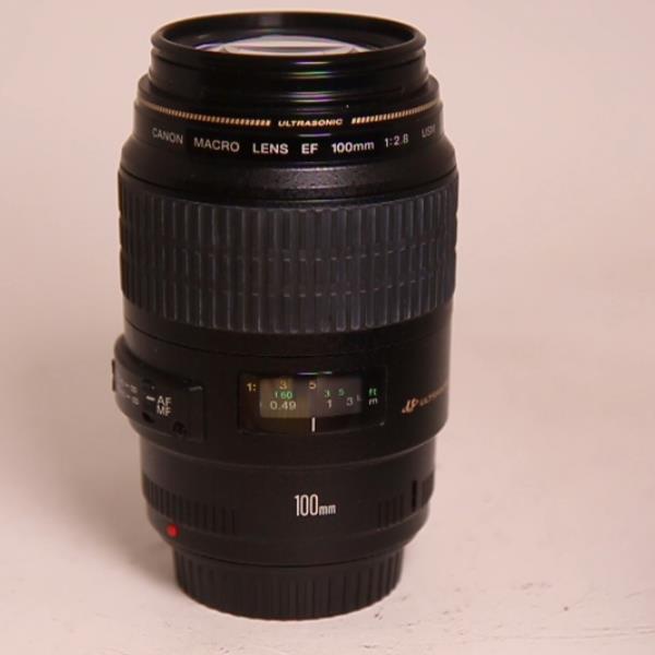 Used Canon EF 100mm f/2.8 USM Autofocus Macro Lens