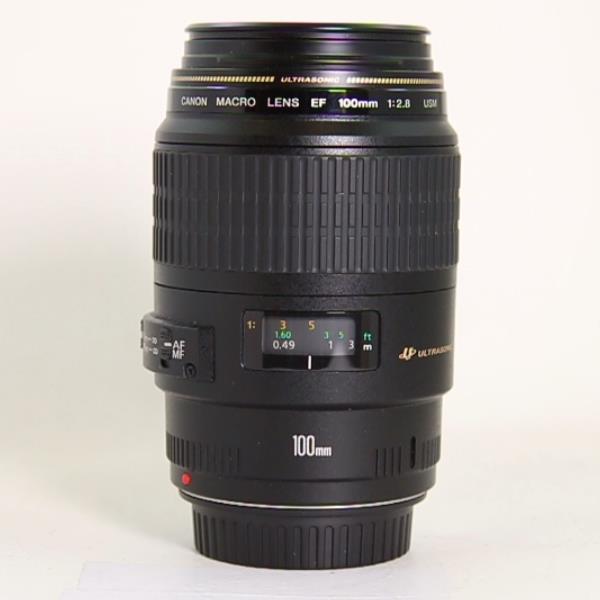 Used Canon EF 100mm f/2.8 USM Autofocus Macro Lens