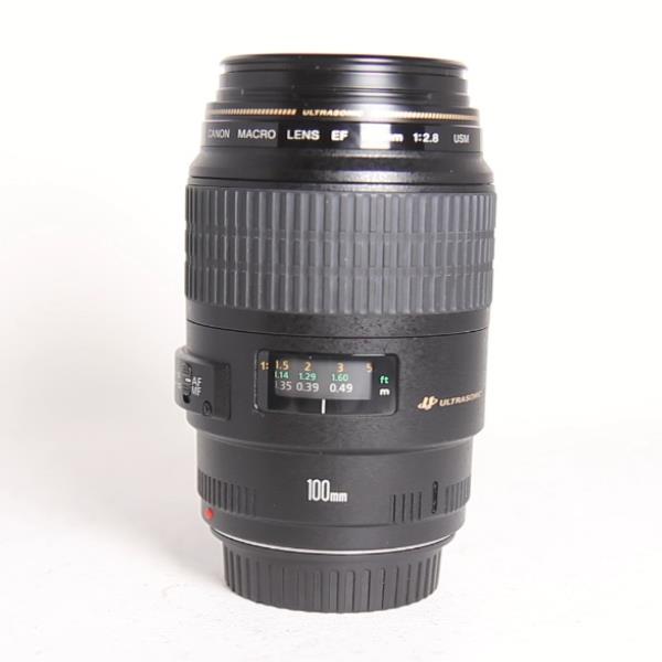 Used Canon EF 100mm f/2.8 USM Autofocus Macro Lens