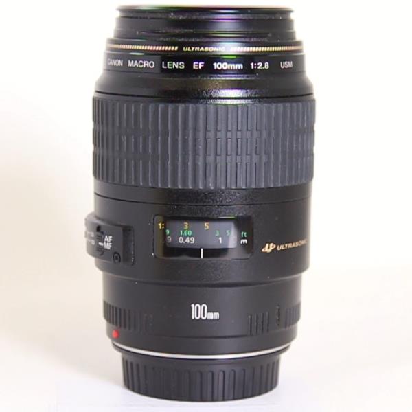 Used Canon EF 100mm f/2.8 USM Autofocus Macro Lens