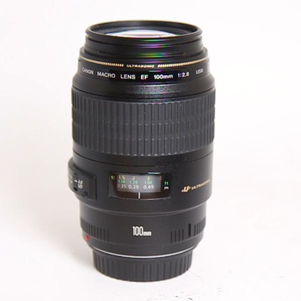 Used Canon EF 100mm f/2.8 USM Autofocus Macro Lens