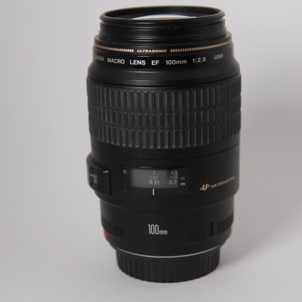Used Canon EF 100mm f/2.8 USM Autofocus Macro Lens
