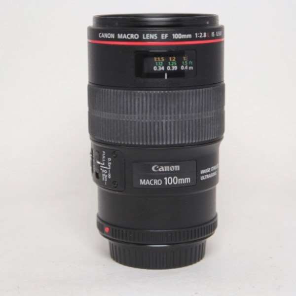 Used Canon EF 100mm f/2.8L IS USM Autofocus Macro Lens