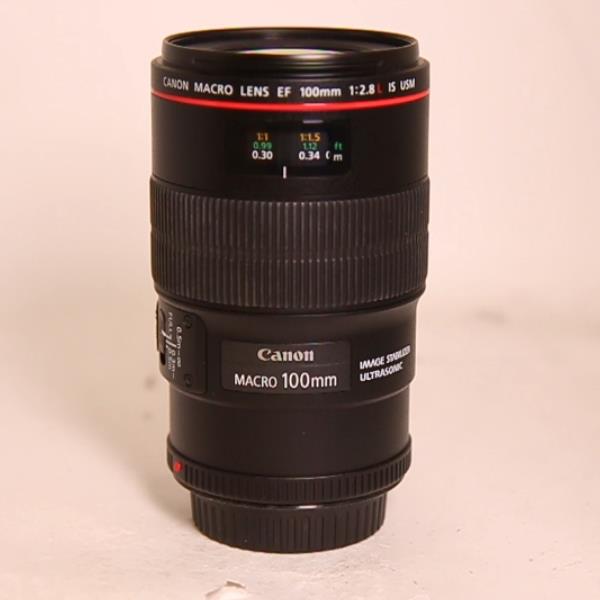 Used Canon EF 100mm f/2.8L IS USM Autofocus Macro Lens