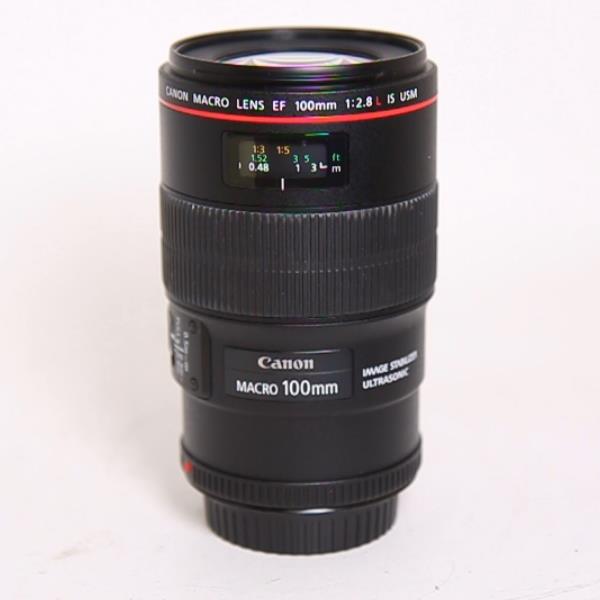 Used Canon EF 100mm f/2.8L IS USM Autofocus Macro Lens