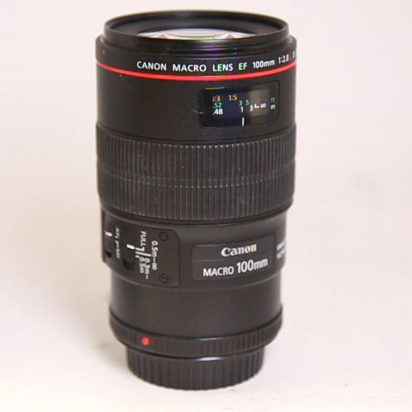 Used Canon EF 100mm f/2.8L IS USM Autofocus Macro Lens