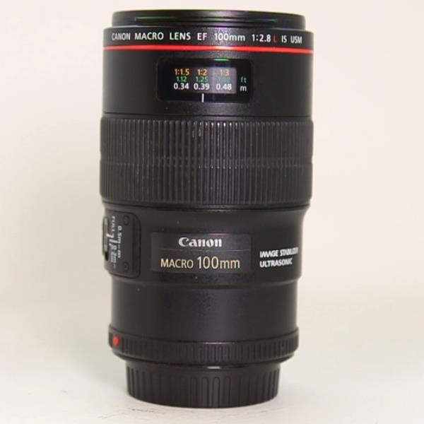 Used Canon EF 100mm f/2.8L IS USM Autofocus Macro Lens