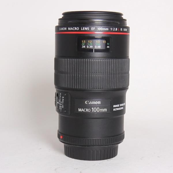 Used Canon EF 100mm f2.8 L Macro IS USM lens