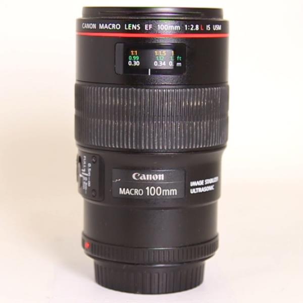 Used Canon EF 100mm f/2.8L IS USM Autofocus Macro Lens