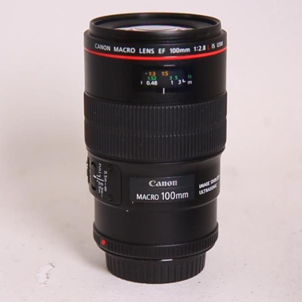 Used Canon EF 100mm f/2.8L IS USM Autofocus Macro Lens