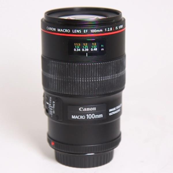 Used Canon EF 100mm f/2.8L IS USM Autofocus Macro Lens