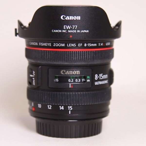 Used Canon EF 8-15mm f/4L Fisheye USM Lens