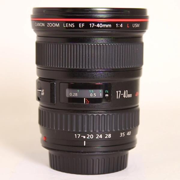 Used Canon EF 17-40mm f/4L USM Ultra Wide Angle Zoom Lens