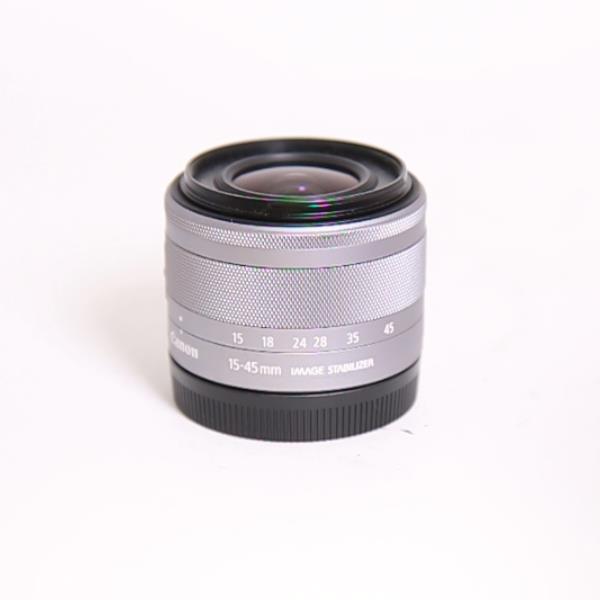 Used Canon EF-M 15-45mm f/3.5-6.3 IS STM Zoom Lens Silver