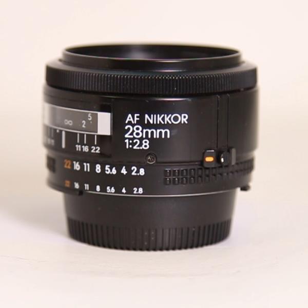 Used Nikon AF Nikkor 28mm f/2.8D Wide Angle Prime Lens