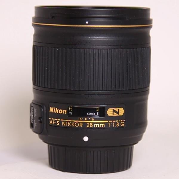 Used Nikon AF-S Nikkor 28mm f/1.8G Wide Angle Prime Lens