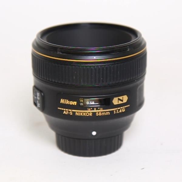 Used Nikon AF-S Nikkor 58mm f/1.4G Standard Prime Lens