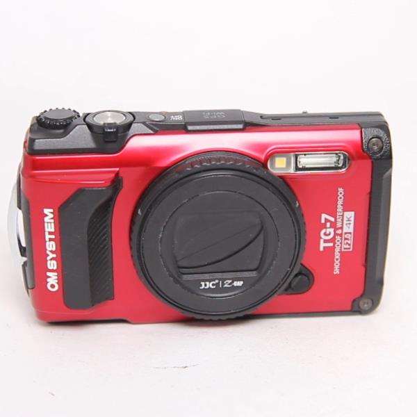 Used OM System Tough TG-7 Compact Action Camera Red