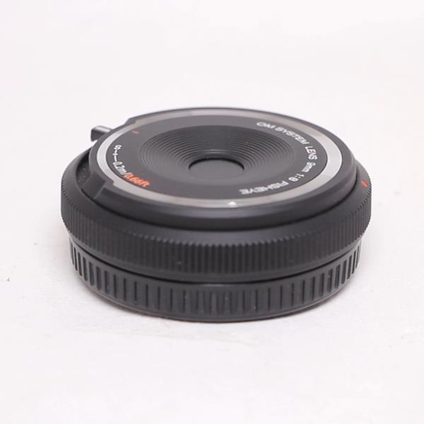 Used OM System 9mm f8 Fisheye Body Cap Lens Black
