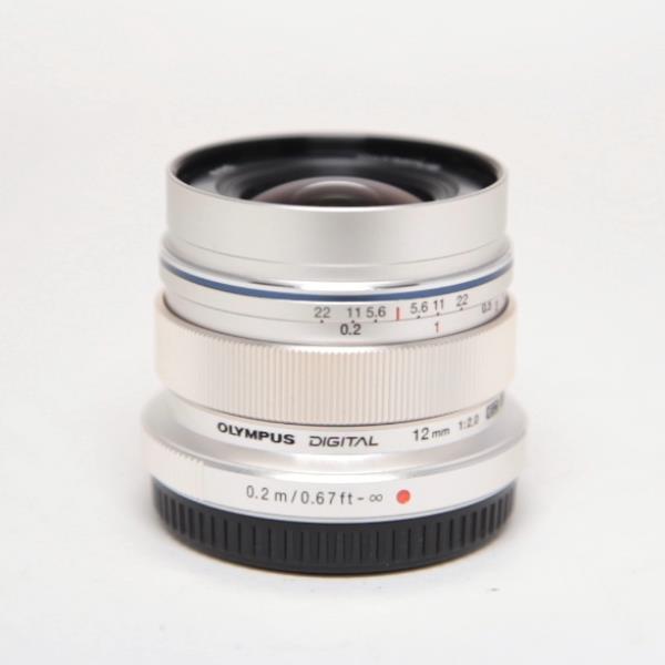 Used Olympus M.Zuiko Digital ED 12mm f/2 Wide Angle Lens Silver