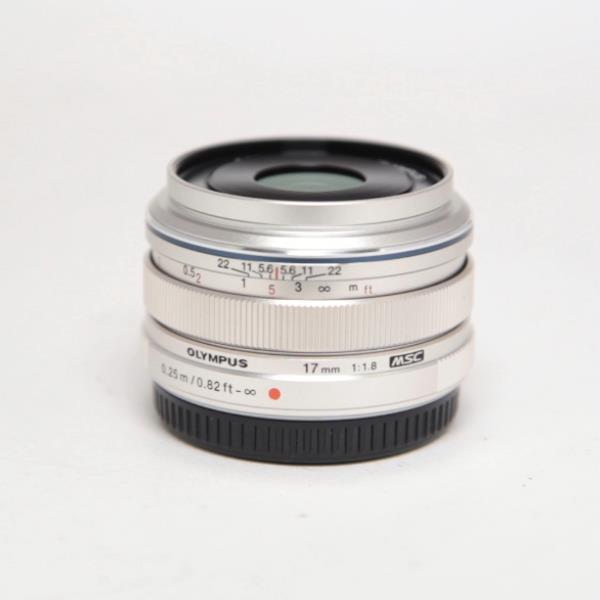 Used Olympus M.Zuiko Digital 17mm f/1.8 Lens Silver