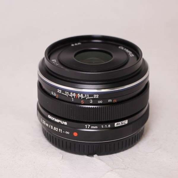 Used Olympus M.Zuiko Digital 17mm f/1.8 Lens Black