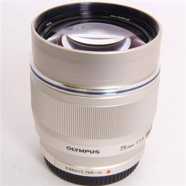 Used Olympus M.Zuiko Digital ED 75mm f/1.8 Telephoto Lens Silver