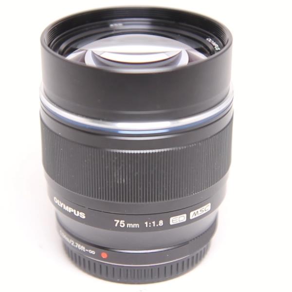 Used OM-System M.Zuiko Digital ED 75mm f/1.8 Telephoto Lens Black