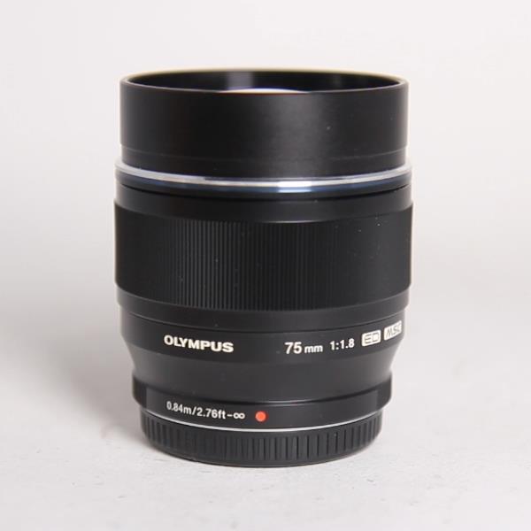 Used OM-System M.Zuiko Digital ED 75mm f/1.8 Telephoto Lens Black