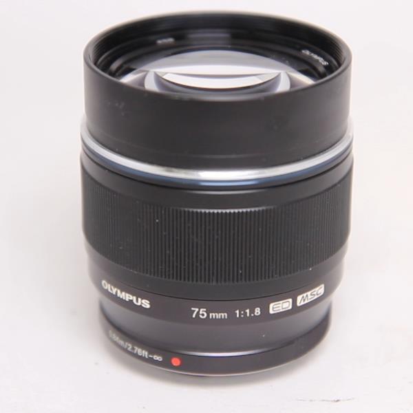 Used OM-System M.Zuiko Digital ED 75mm f/1.8 Telephoto Lens Black