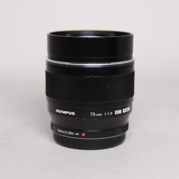 Used OM-System M.Zuiko Digital ED 75mm f/1.8 Telephoto Lens Black