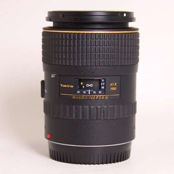 Used Tokina 100mm f/2.8 AT-X M100 AF Pro D Macro Lens Canon EF Mount