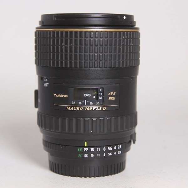 Used Tokina 100mm f/2.8 AT-X M100 AF Pro D Macro Lens Nikon F Mount