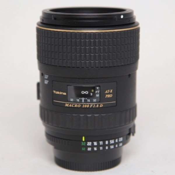 Used Tokina 100mm f/2.8 AT-X M100 AF Pro D Macro Lens Nikon F Mount